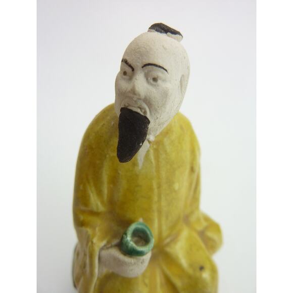 Vintage Antique Mud men Funny Grumpy Drinking Tea - Picture 4 of 5